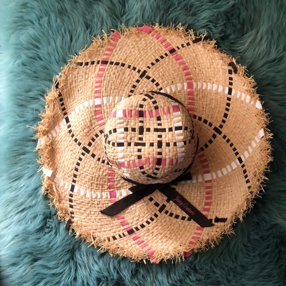 Juicy Couture Straw and Ribbon Sun Hat!